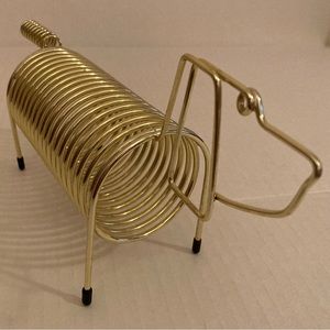 Vintage Dachshund Dog Coil Letter Holder